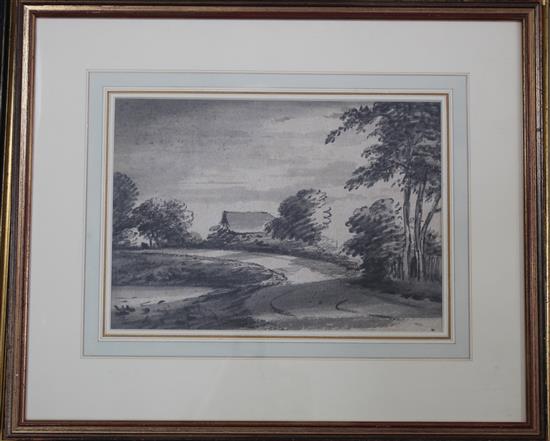 Doctor Thomas Monro (1759-1833) Rustic landscapes, largest 7.5 x 11in.